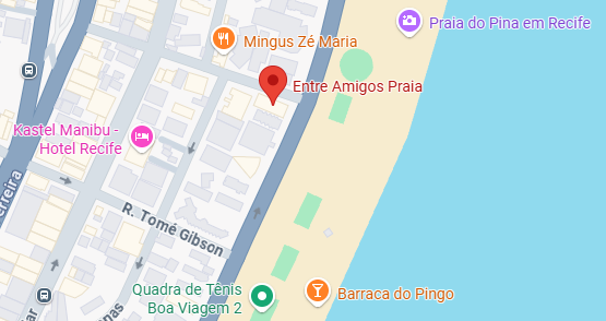 Localização Restaurante Entre Amigos Praia