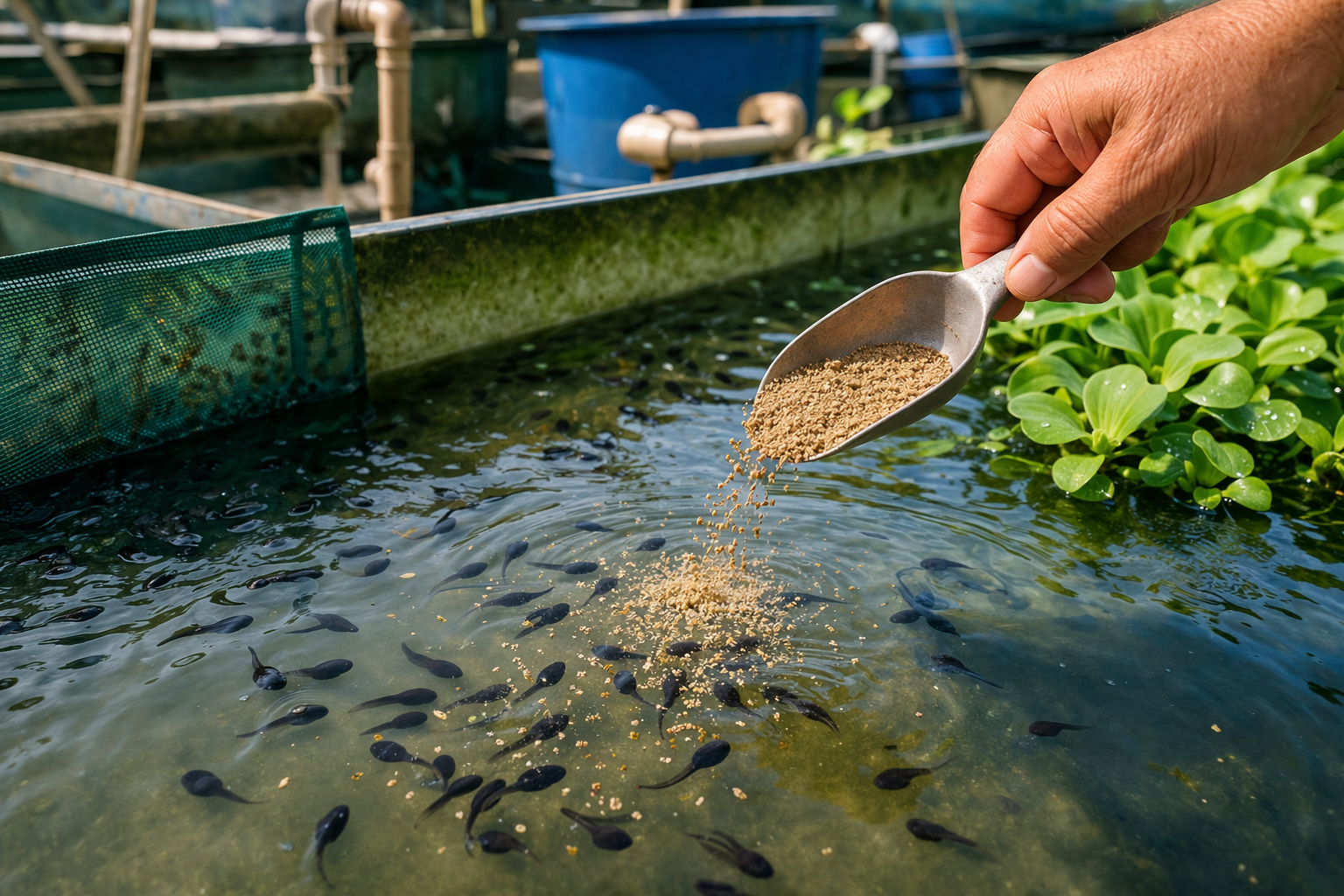 Alimentação Girinos Rã Touro Gigante Alimentação Girinos Rã Touro Gigante