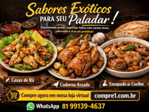 Carne de Rã - Coelho - Codorna